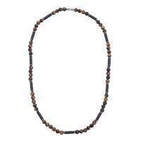 TIGER EYE & CYCLINDER LAVA BEAD CHOKER - Beachin Surf