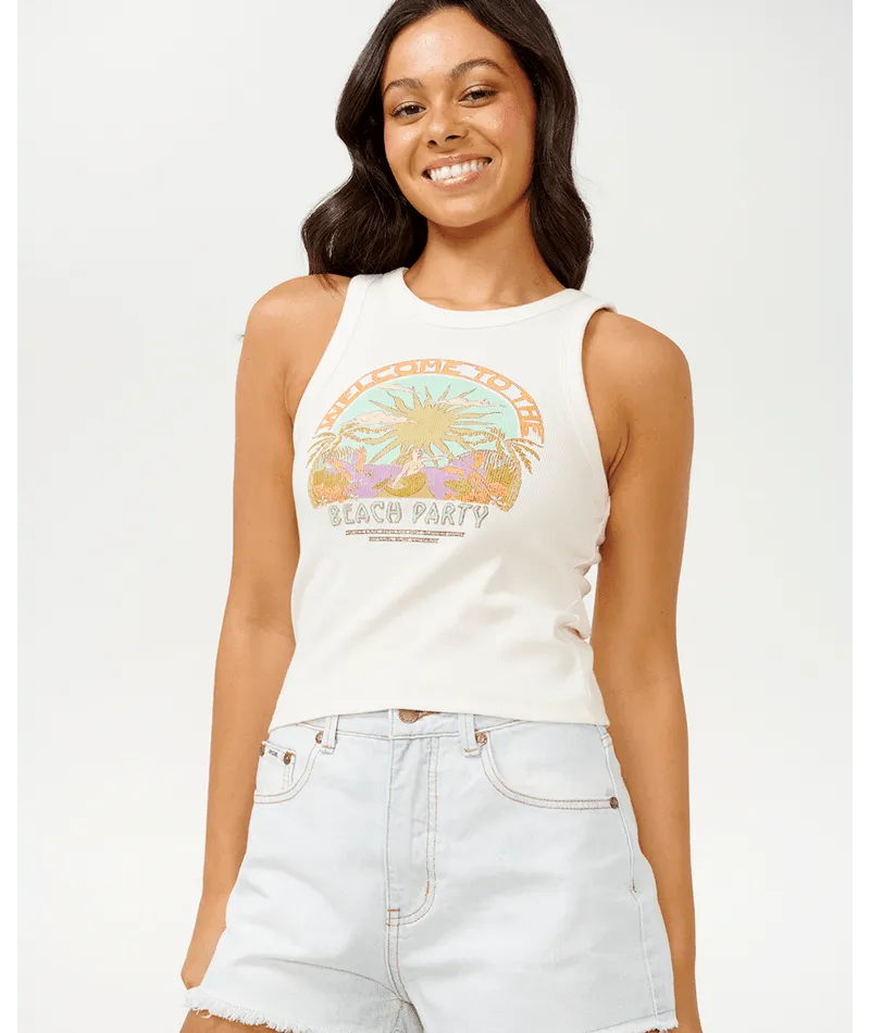 Tropicana Ribbed Tank - Beachin Surf