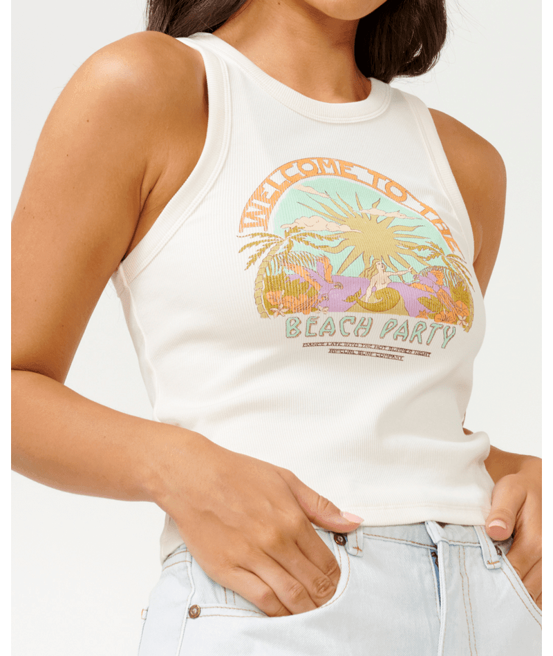 TROPICANA RIBBED TANK - Beachin Surf