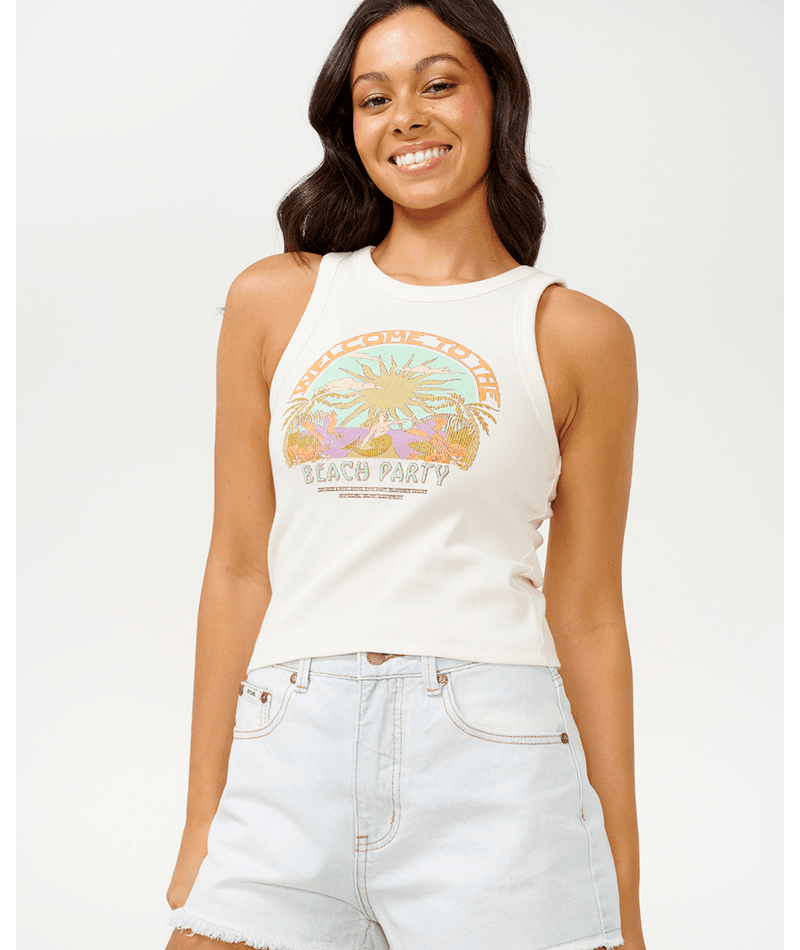 TROPICANA RIBBED TANK - Beachin Surf