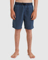 Billabong Boys 8-16 All Day Overdye Layback Boardshorts 16" - North Sea