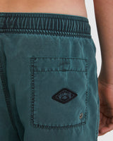 Billabong Boys 8-16 All Day Overdye Layback Boardshorts 16" - Dark Forest