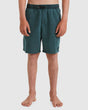 Billabong Boys 8-16 All Day Overdye Layback Boardshorts 16" - Dark Forest
