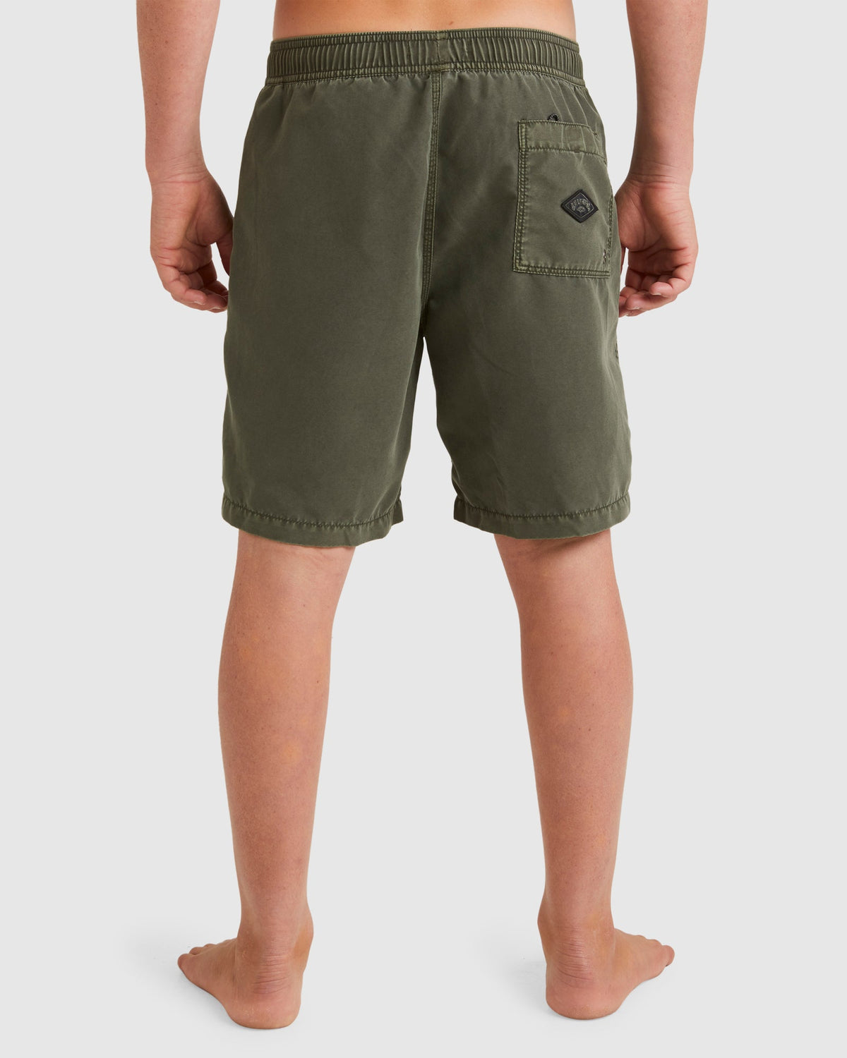 Billabong Boys 8-16 All Day Overdye Layback Boardshorts 16" - Dark Military