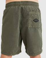 Billabong Boys 8-16 All Day Overdye Layback Boardshorts 16" - Dark Military