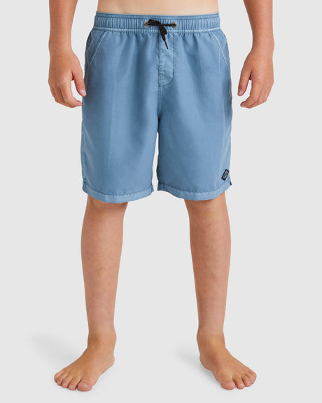 Billabong Boys 8-16 All Day Overdye Layback Boardshorts 16" - Steel Blue