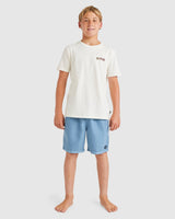 Billabong Boys 8-16 All Day Overdye Layback Boardshorts 16" - Steel Blue