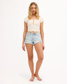 Womens Sunny Broderie Crop Top