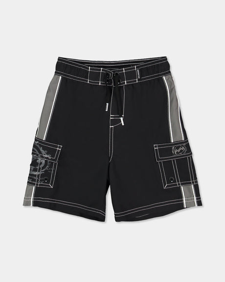 Billabong Groms Throw On 3.0 Boardshort - Black/Grey