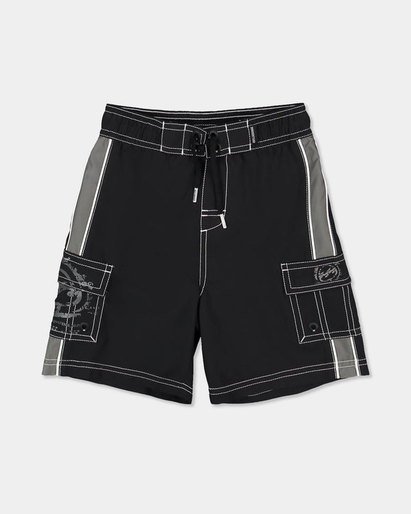 Billabong Groms Throw On 3.0 Boardshort - Black/Grey
