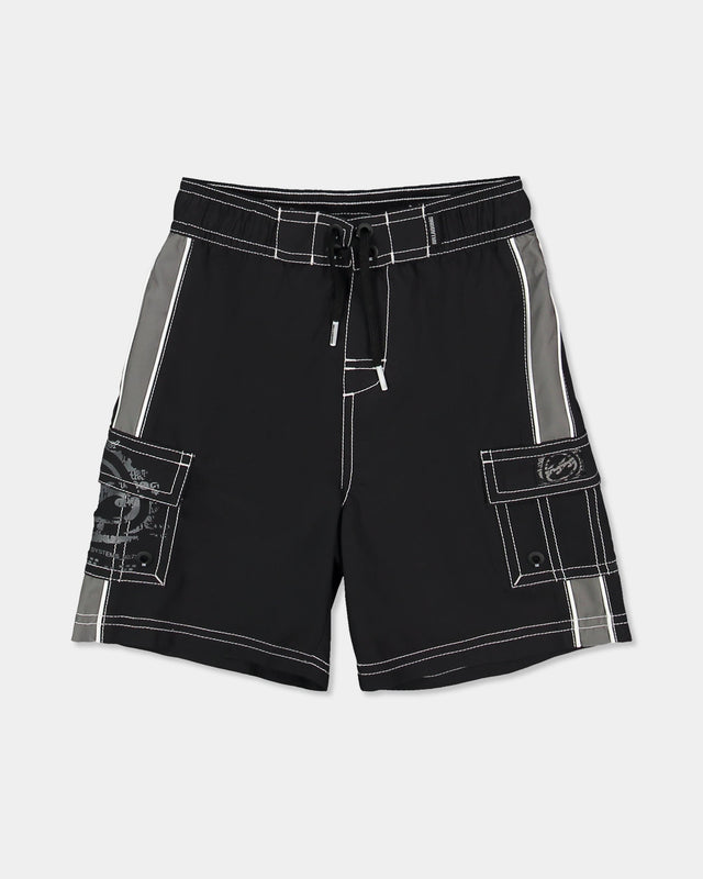 Billabong Groms Throw On 3.0 Boardshort - Black/Grey