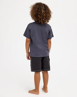 Billabong Groms Panel SS Tee - Aged Indigo