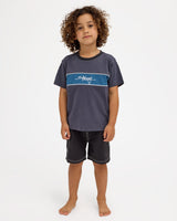 Billabong Groms Panel SS Tee - Aged Indigo
