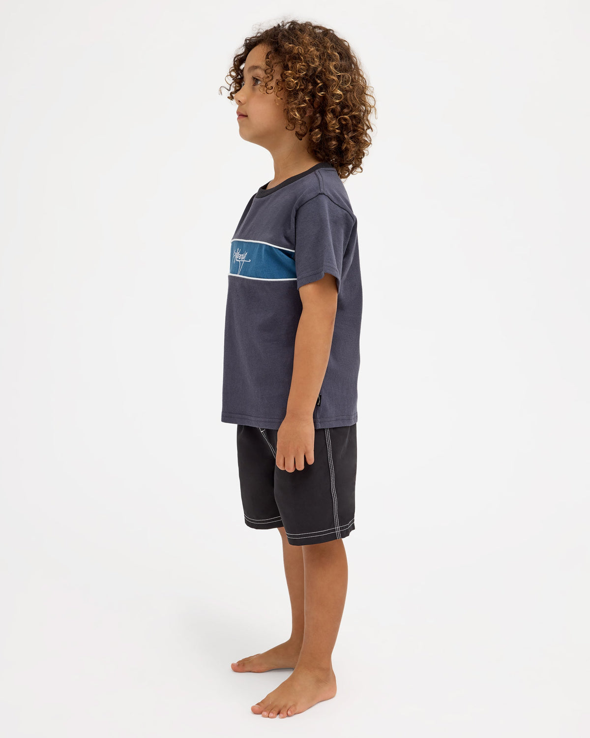 Billabong Groms Panel SS Tee - Aged Indigo
