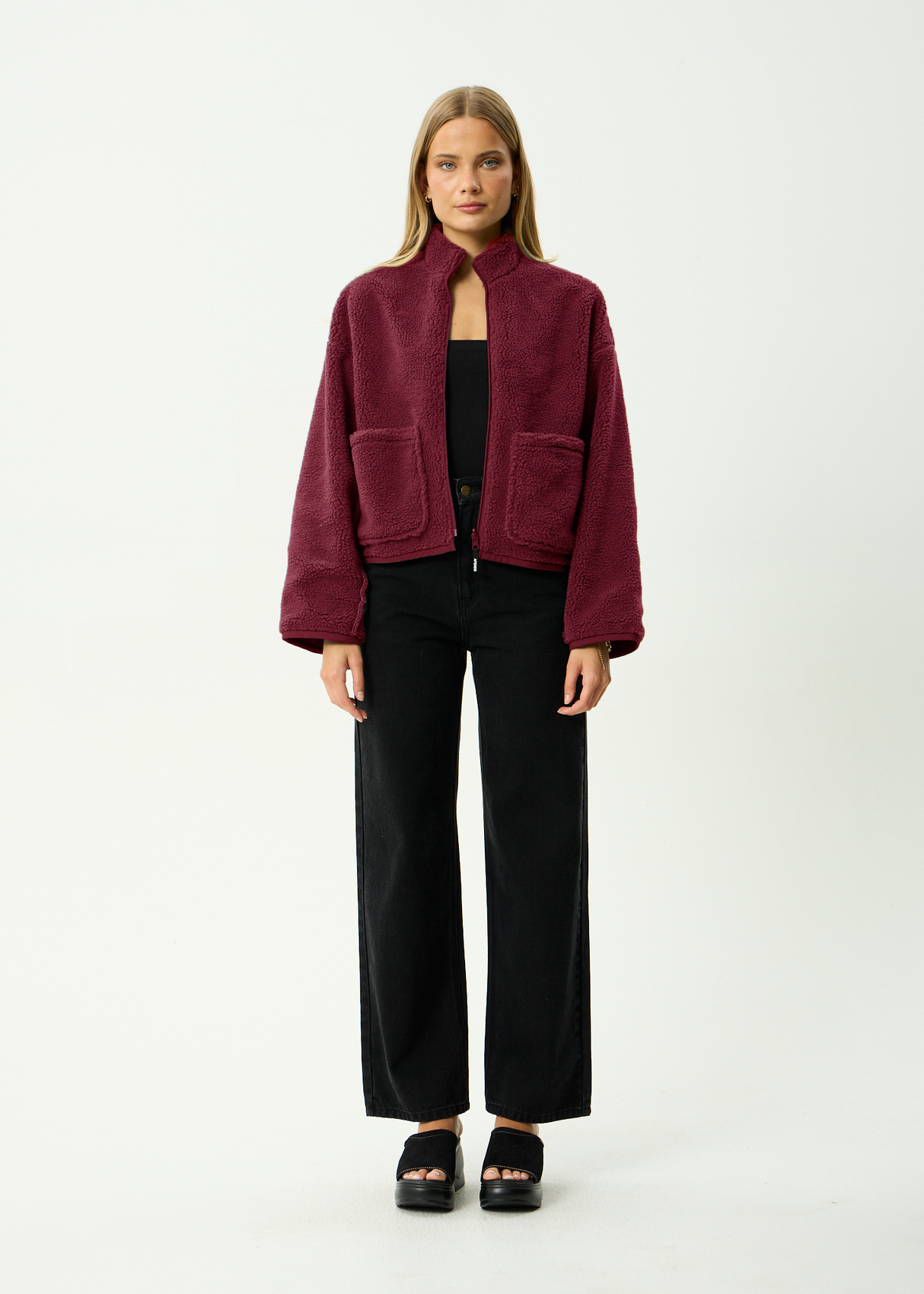 Berlin - Reversible Polar Fleece Jacket - Burgundy