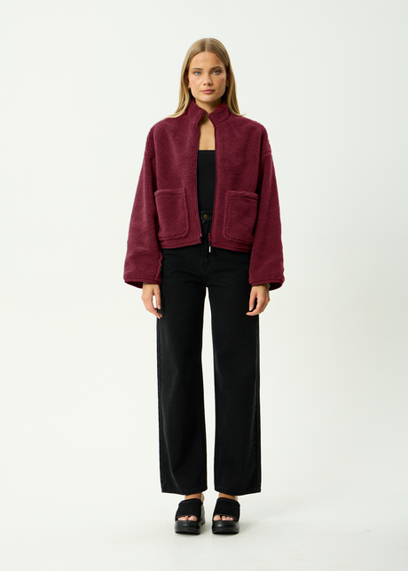 Berlin - Reversible Polar Fleece Jacket - Burgundy