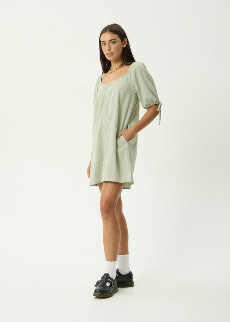Benni - Mini Dress - Indy Sage Check