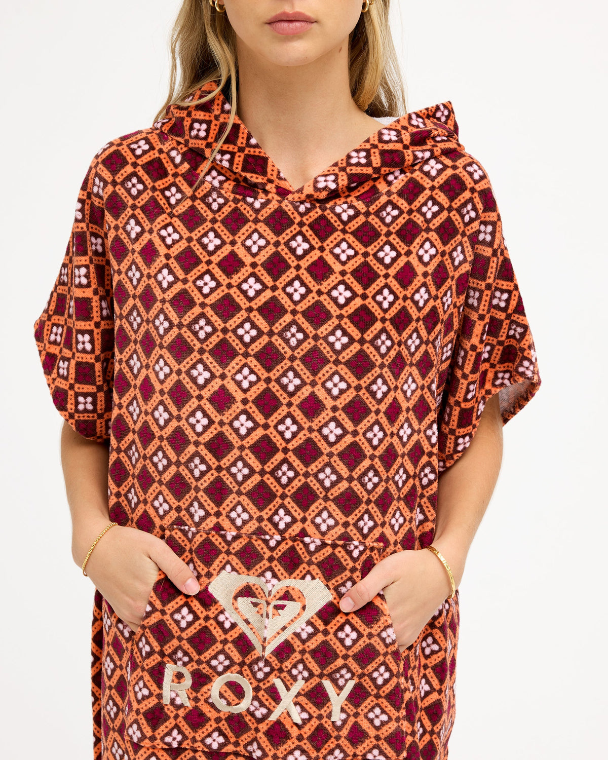 Roxy Stay Magical Printed Hooded Towel - Dusty Orange