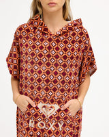 Roxy Stay Magical Printed Hooded Towel - Dusty Orange
