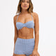 Roxy Charlie Check Underwire Bra - Bijou Blue