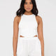 Vicky Curved Hem Crop Tank - Beachin Surf