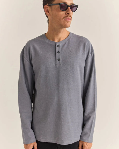 Vintage Terry LS Henley - Beachin Surf