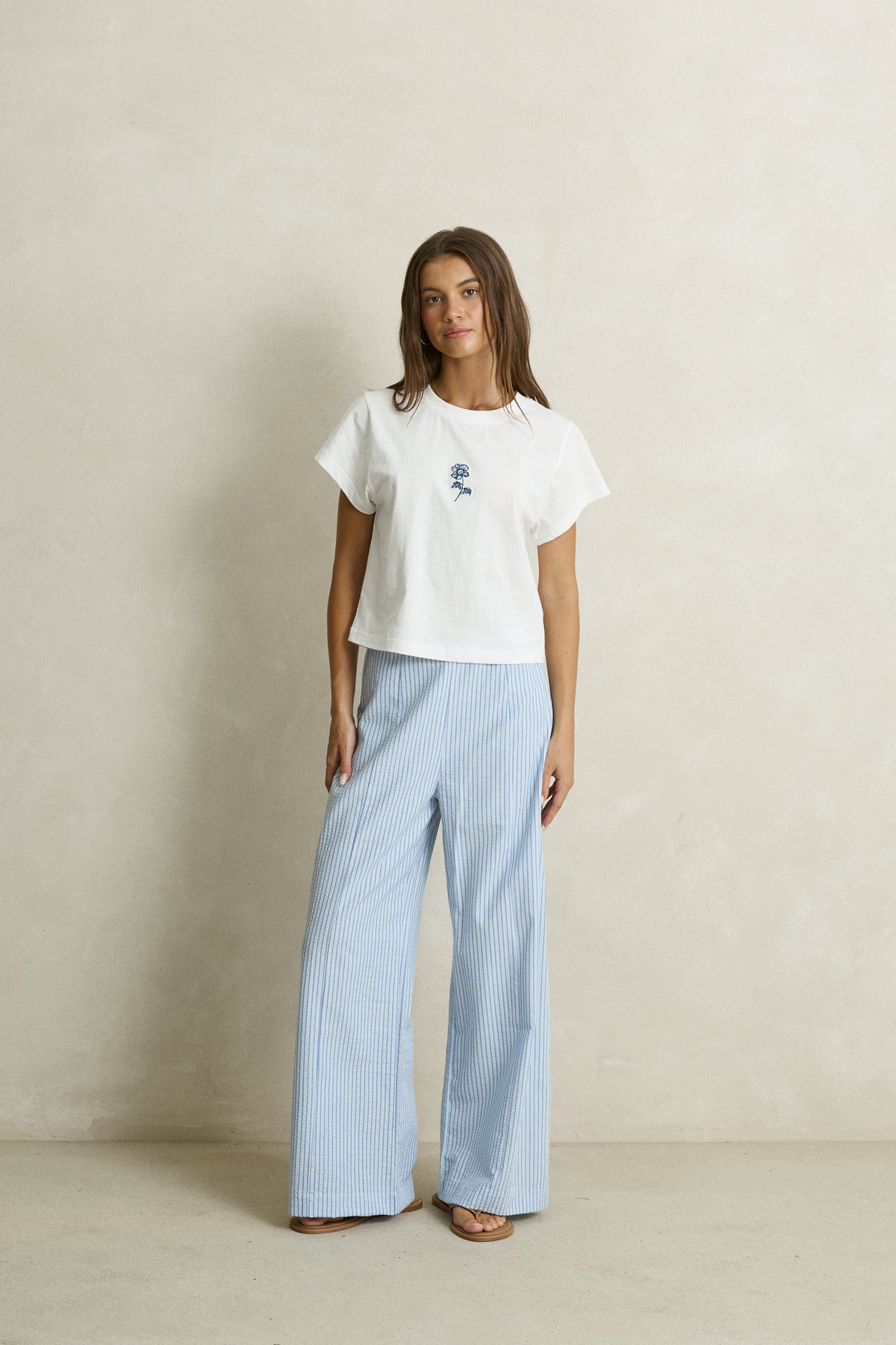 Vista Stripe Wide Leg Pant