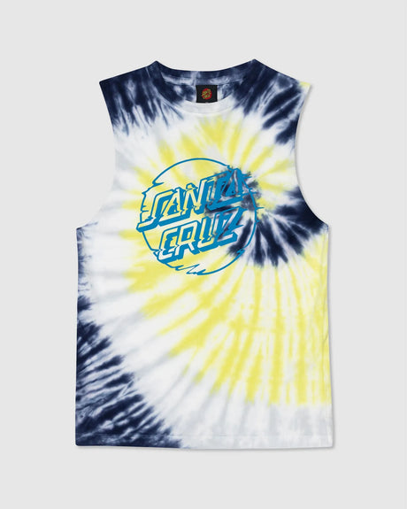 Vivid Dot Front Muscle Tee - Beachin Surf