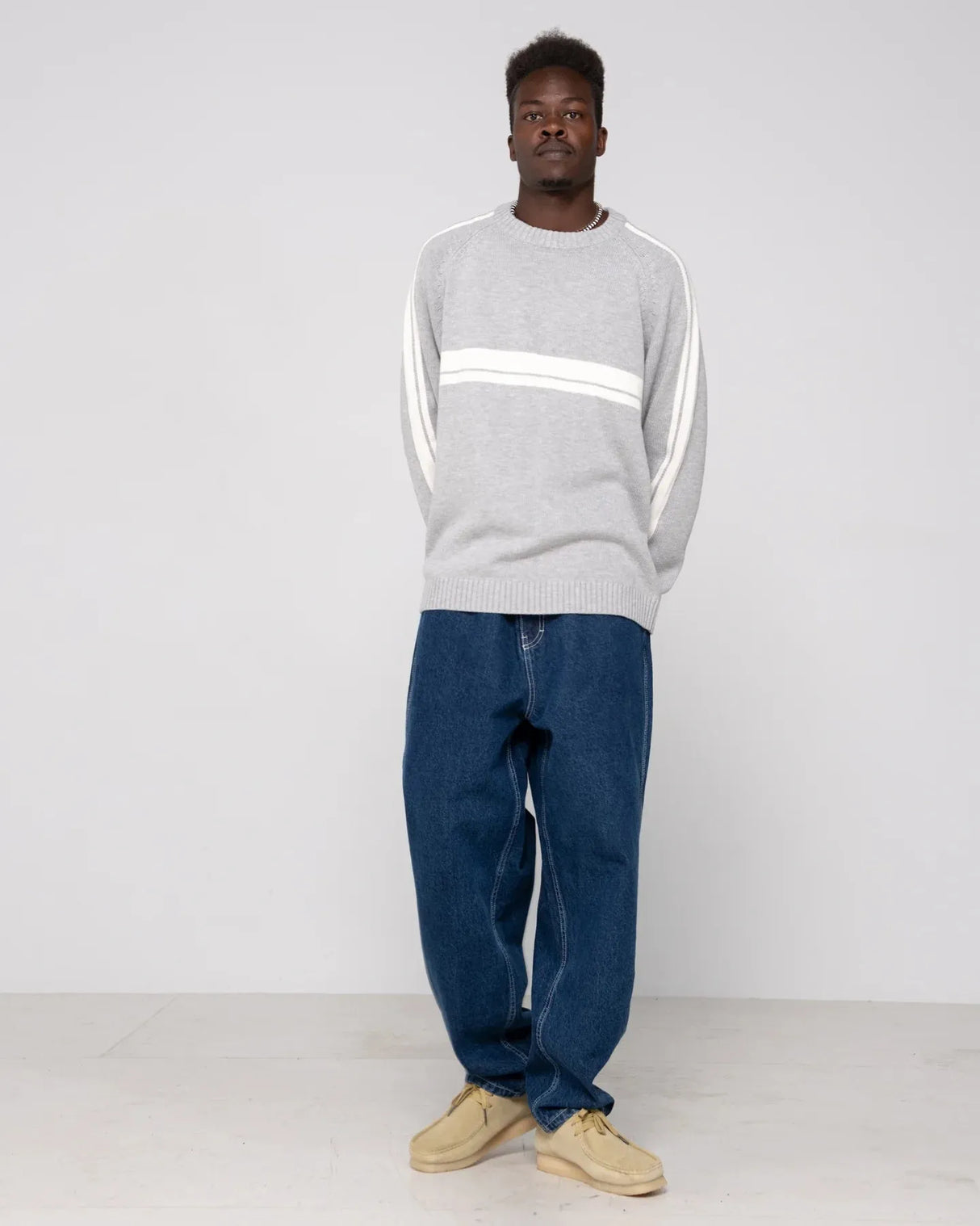 White Lines 2.0 Knitted Crew - Beachin Surf