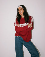 White Lines Long Sleeve Crew Neck Knit - Beachin Surf