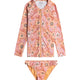 Wild Flower Rg Ls Zipped Set - Beachin Surf
