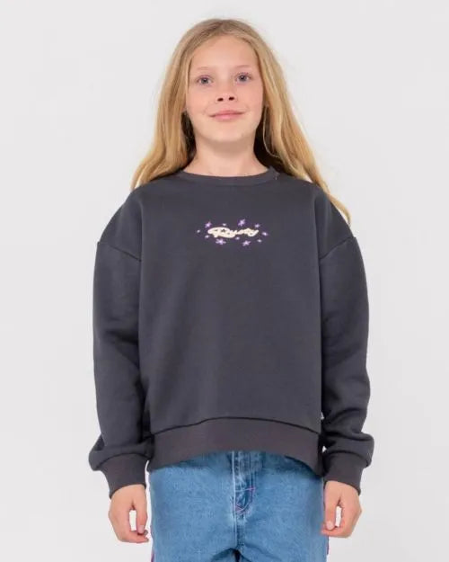 Wildflower Relaxed Crew Fleece Girls - Beachin Surf
