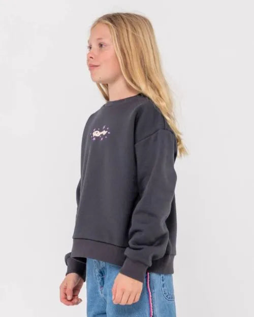 Wildflower Relaxed Crew Fleece Girls - Beachin Surf