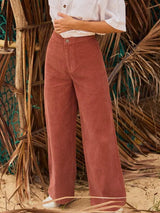 Winter Around - Wide Leg Corduroy Trousers - Beachin Surf