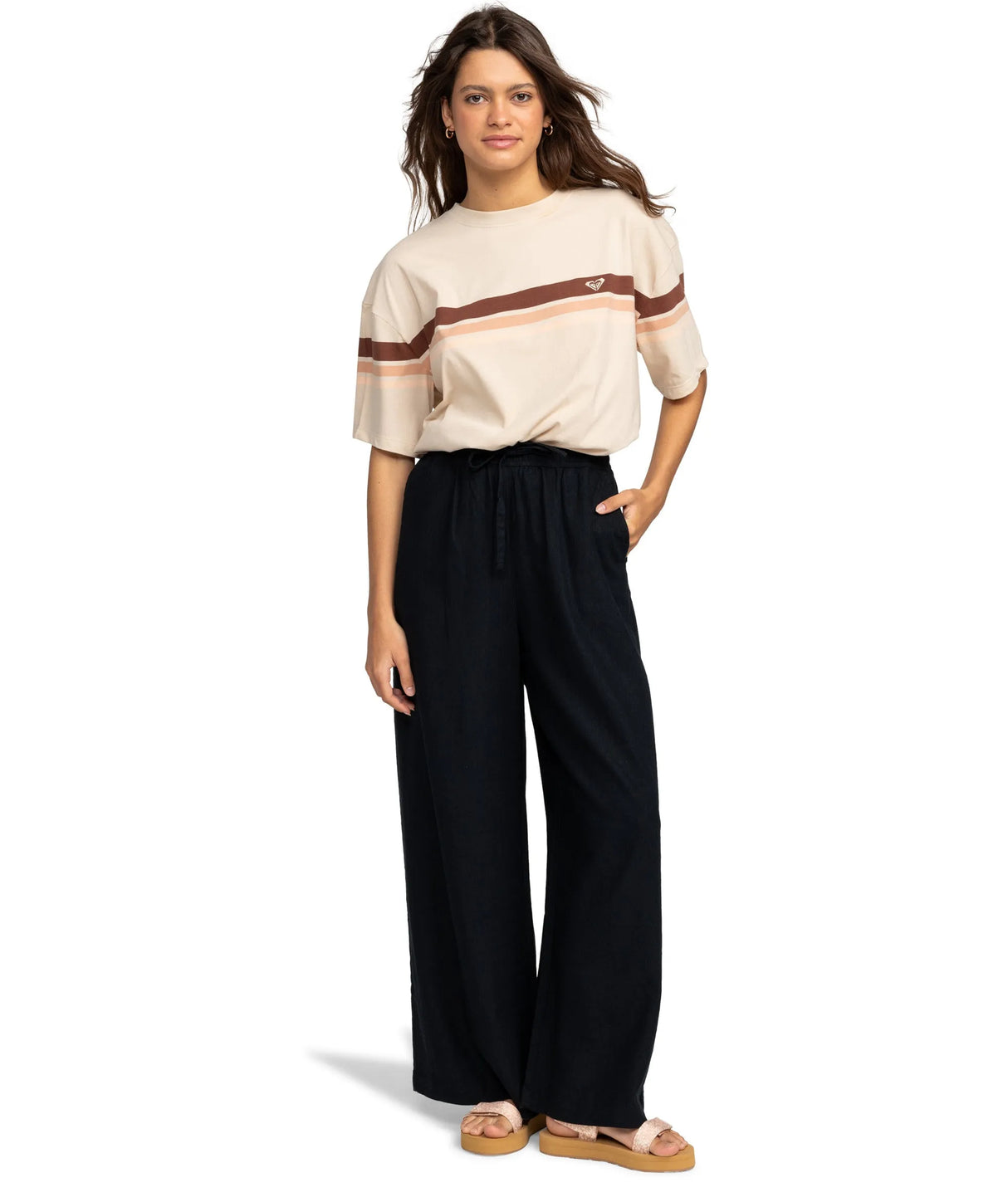 Womens Lekeitio Break Elasticated Waist Trousers - Beachin Surf