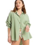 Womens Morning Time Long Sleeve Shirt - Beachin Surf