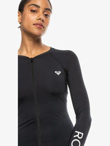 Womens New Essentials Long Sleeve Zip-Up Rash Vest - Beachin Surf