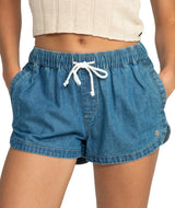 Womens New Impossible Denim Mid Shorts - Beachin Surf