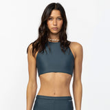 O'Neill Performance Surf Glenwood High Neck Bikini Top Slate