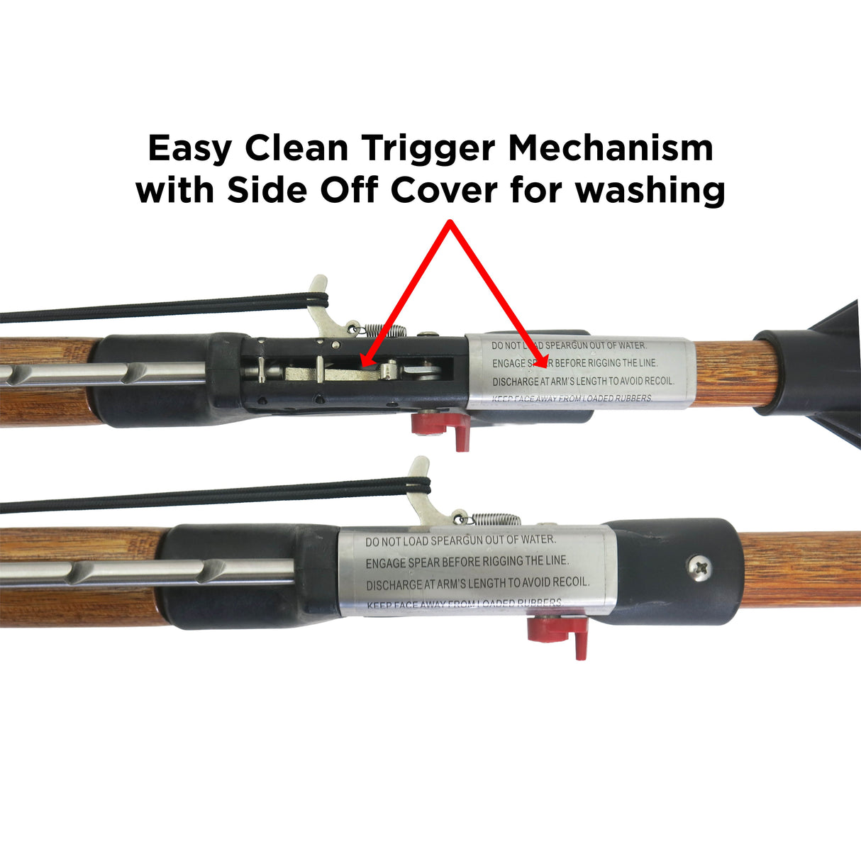 Undersee Australia Woodie Timber Railgun Speargun - Mechanism