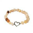 YELLOW JADE BRACELET W/ HEART - Beachin Surf