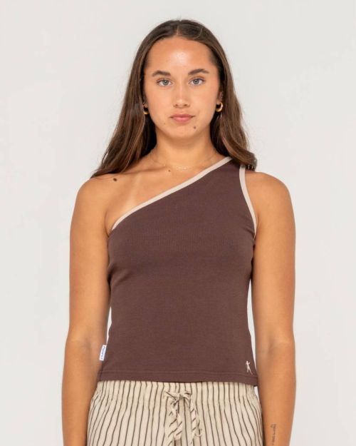 Zoe One Shoulder Tank - Beachin Surf