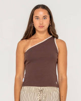Zoe One Shoulder Tank - Beachin Surf