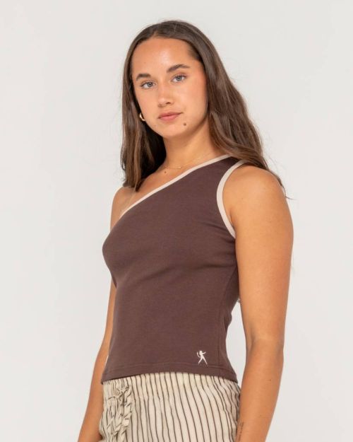 Zoe One Shoulder Tank - Beachin Surf