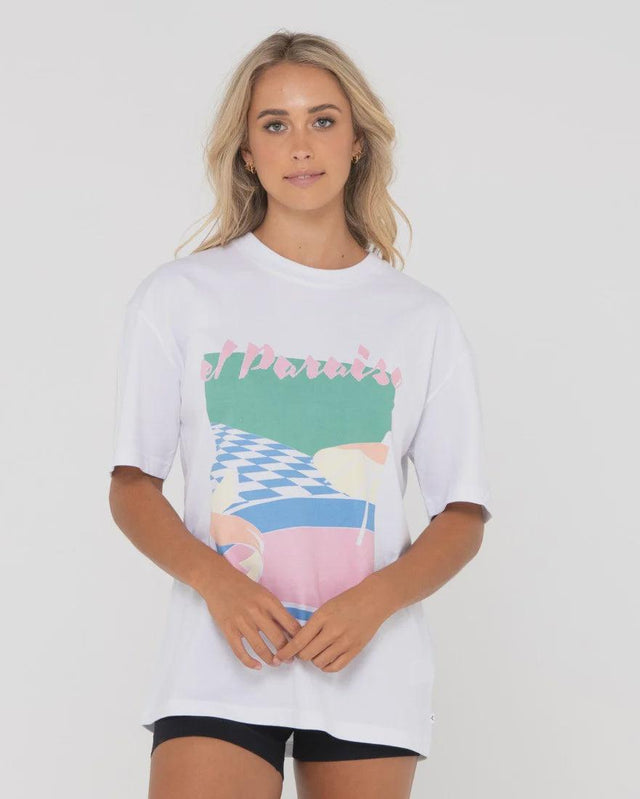 El Paraiso Organic Cotton Oversized Tee | RUSTY | Beachin Surf