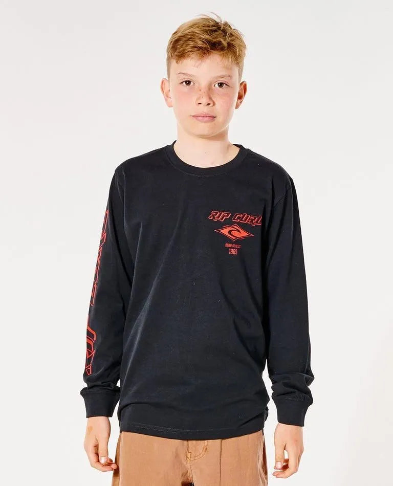 Fade Out Icon Long Sleeve Tee-Boys - Beachin Surf