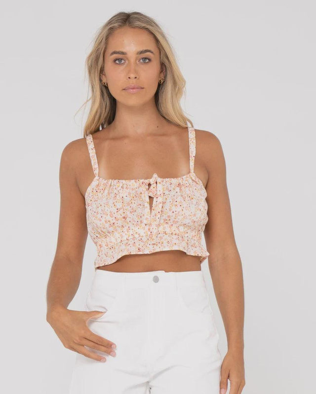 Flower Garden Reversable Crop Top | RUSTY | Beachin Surf