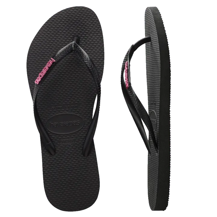 Havaianas - Slim Metal Logo - Hot Pink - Beachin Surf