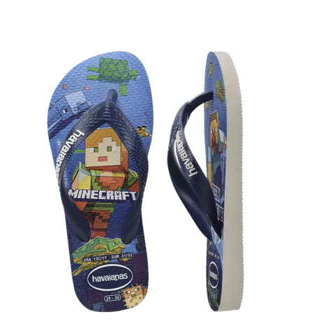 Kids Top Minecraft Thongs - Beachin Surf