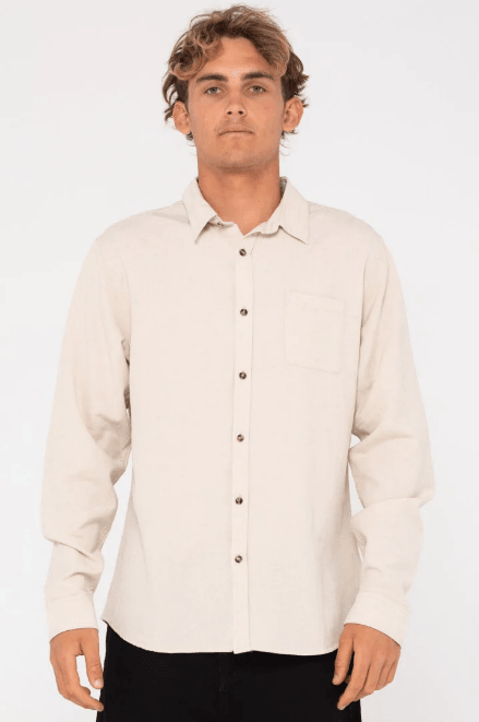 OVERTONE LONG SLEEVE LINEN | RUSTY | Beachin Surf